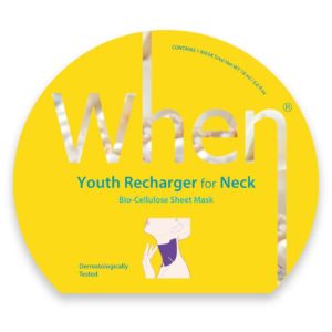 When® Youth Recharger bioceliuliozinė lakštinė kaklo kaukė su perlų ekstraktu