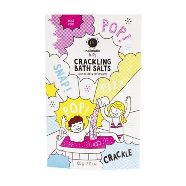 Nailmatic Kids Pink Crackling Bath Salts spragsinti vonios druska, 60g
