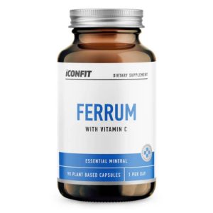 ICONFIT Ferrum 20 mg + Vitaminas C 100 mg (90 kapsulių)