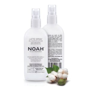 NOAH Milk Hair Spray with Cotton Oil plaukų pienelis, apsaugantis nuo vėlimosi, 150 ml