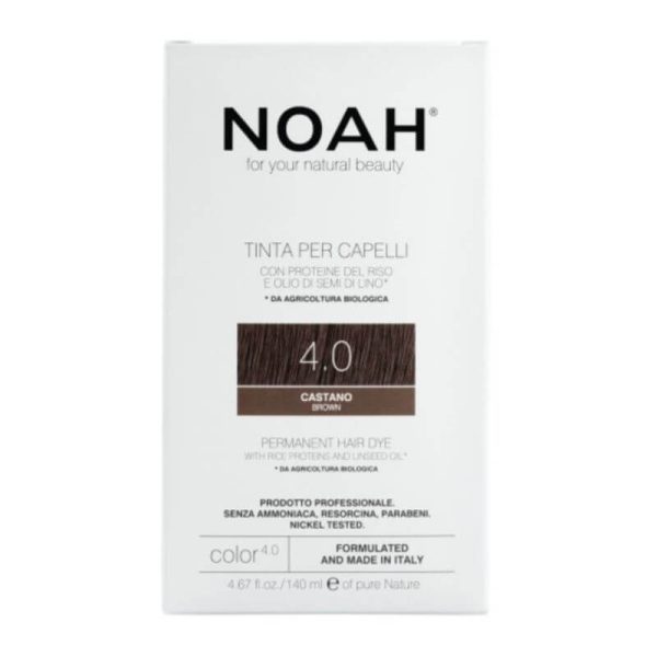 NOAH Permanent Hair Dye 4.0 Brown ilgalaikiai plaukų dažai, 140 ml