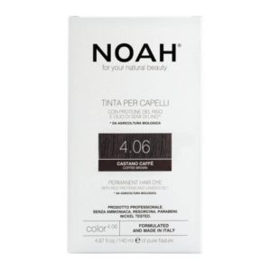 NOAH Permanent Hair Dye 4.06 Coffee Brown ilgalaikiai plaukų dažai, 140 ml