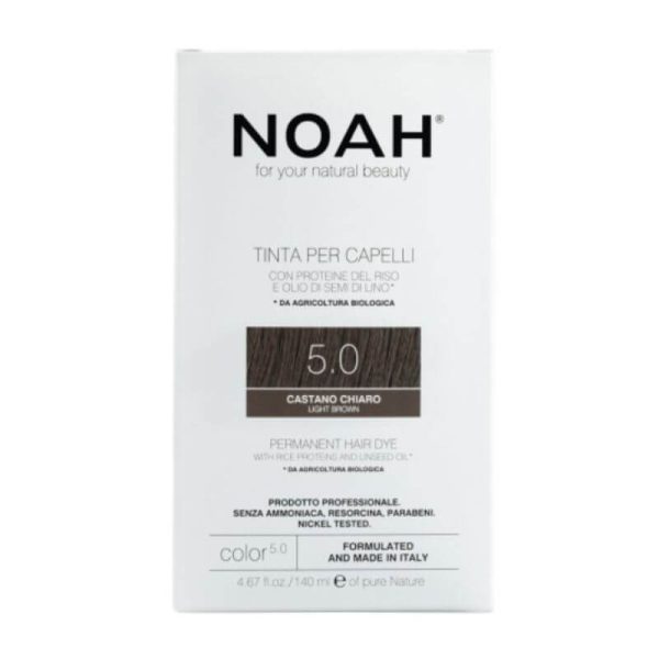 NOAH Permanent Hair Dye 5.0 Light Brown ilgalaikiai plaukų dažai, 140 ml