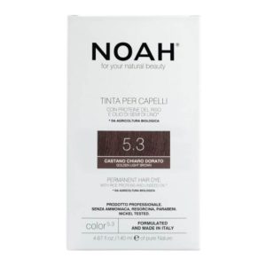 NOAH Permanent Hair Dye 5.3 Golden Light Brown ilgalaikiai plaukų dažai, 140 ml